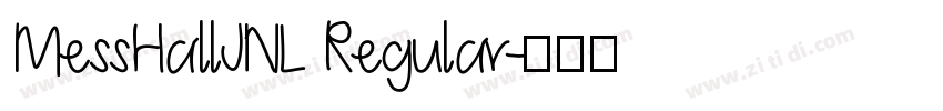 MessHallJNL Regular字体转换